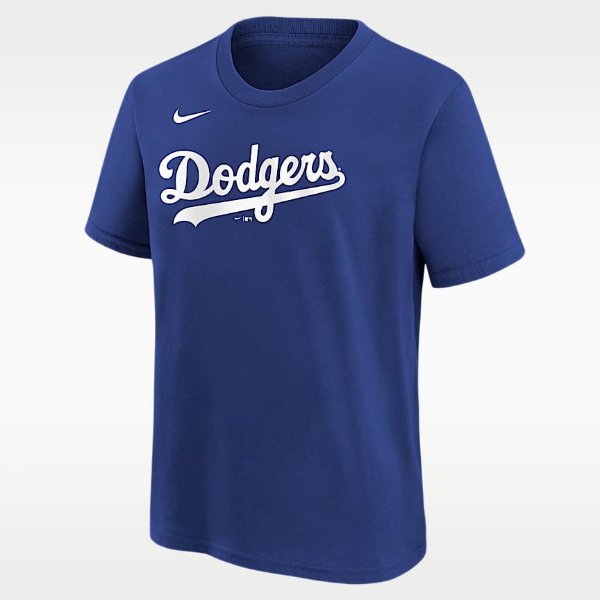 Los Angeles Dodgers Arched Wordmark Men's Nike Dri-FIT MLB Hooded